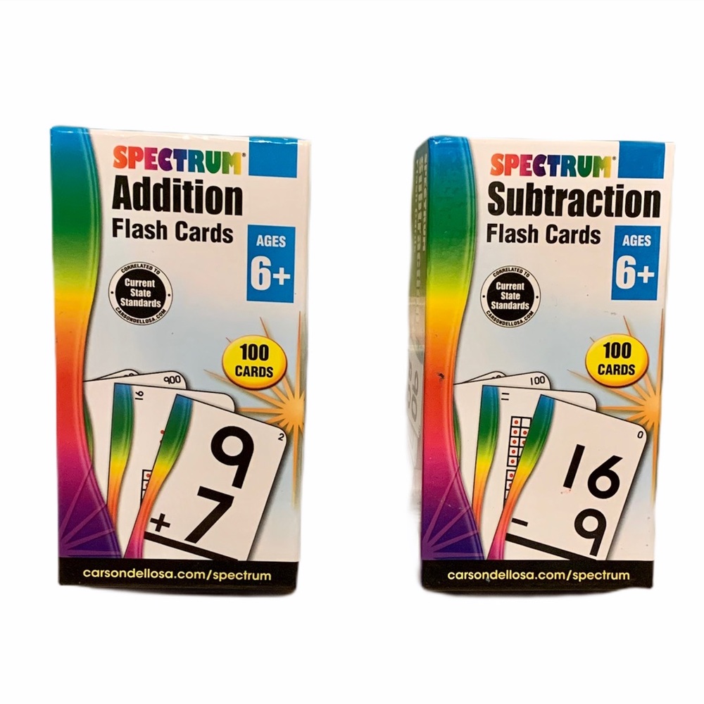 Spectrum Addition & Subtraction Cards Age 6+ EUC